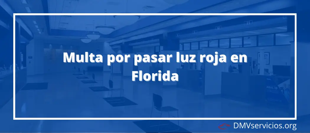 multa por pasar luz roja florida